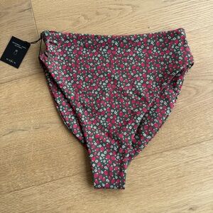 NWT Skatie Floral Strawberry High Waist Bikini Bottom